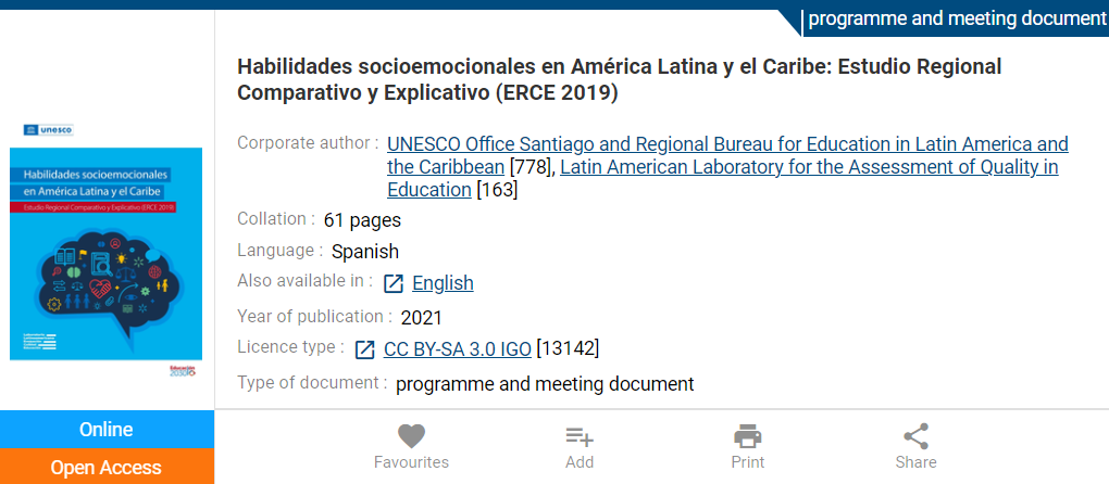 Habilidades socioemocionales en América Latina y el Caribe: Estudio Regional Comparativo y Explicativo (ERCE 2019)